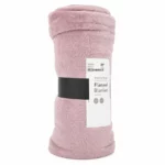 Chainstore Embossed Flannel Blanket – Dusty Pink – 125 × 150 cm - Image 7