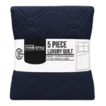 Homestyle 5PC Embossed Luxury Quilt Set - Double/Queen - Image 18