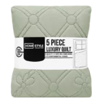 Homestyle 5PC Embossed Luxury Quilt Set - Double/Queen
