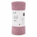 Chainstore Embossed Flannel Blanket – Dusty Pink – 125 × 150 cm - Image 5