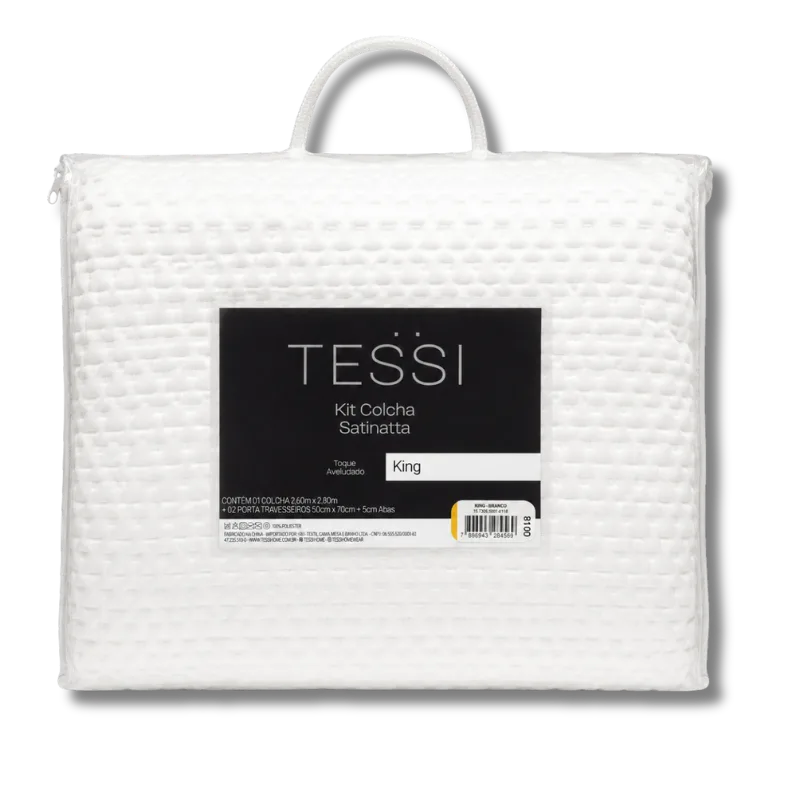 Arctic Home - Tessi Satinatta Textured Quilt Set - White King - Product Image Tessi Satinatta Textured Quilt Set – White King 260x280cm - Image 1