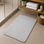 Embossed Memory Foam Criss-Cross Bath Mat – 40x60cm - Image 6