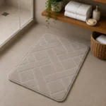 Embossed Memory Foam Criss-Cross Bath Mat – 40x60cm - Image 2