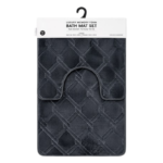 2 Piece Embossed Memory Foam Bath Mat Set – 50×80cm