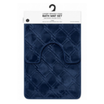 2 Piece Embossed Memory Foam Bath Mat Set – 50×80cm - Image 3