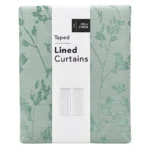 Kiara Lined Jacquard Taped Curtain-230x218cm