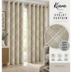 Kiara Lined Jacquard Eyelet Curtain – 200 × 225 cm - Image 15
