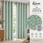Kiara Lined Jacquard Eyelet Curtain – 200 × 225 cm - Image 10