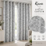 Kiara Lined Jacquard Eyelet Curtain – 200 × 225 cm - Image 12