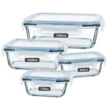4 Piece Glass Food Storage Container Set - Image 3
