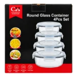 4 Piece Glass Food Storage Container Set - Image 4