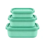 Marina 3 Piece Airtight Food Storage Container Set – Square, Rectangle , Round - Image 7