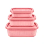 Marina 3 Piece Airtight Food Storage Container Set – Square, Rectangle , Round - Image 6