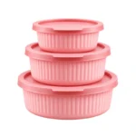 Marina 3 Piece Airtight Food Storage Container Set – Square, Rectangle , Round - Image 4