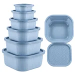 Marina 6 Piece Food Storage Container Set – Square, Rectangle & Round