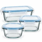 4 Piece Glass Food Storage Container Set